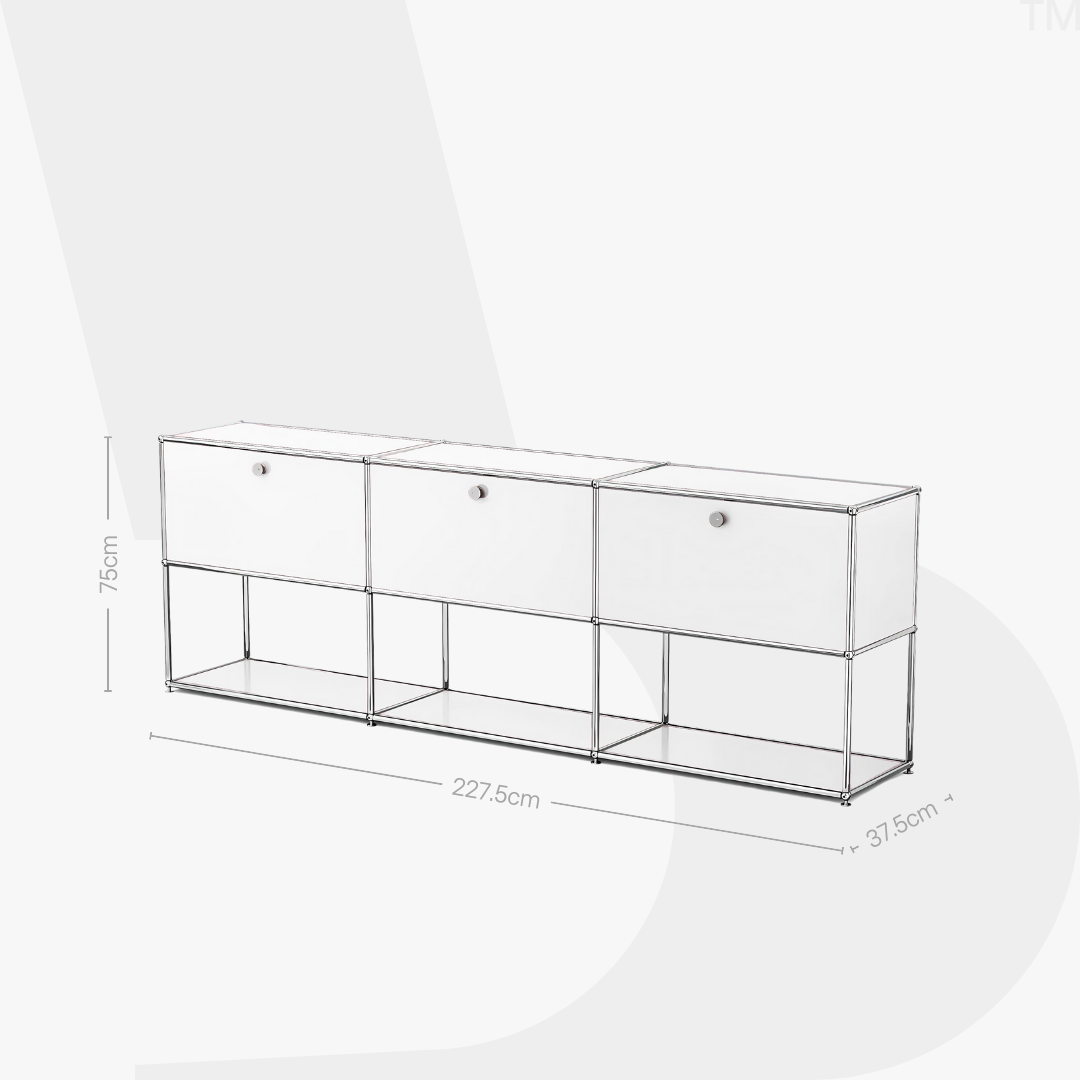Haller Sideboard — 3-Panel with 3 Drop-down Doors