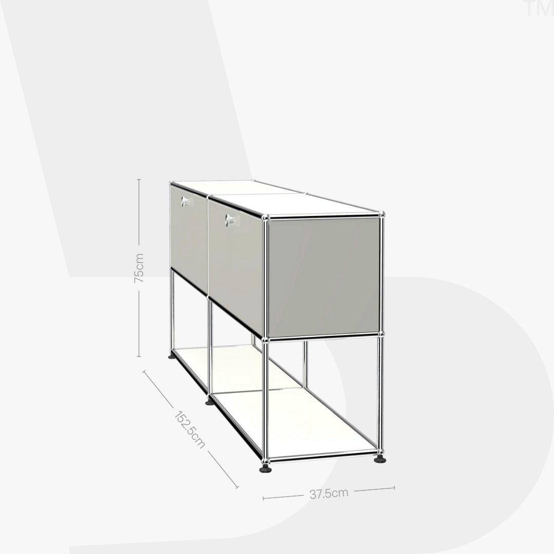 Haller Sideboard — 2-Panel with 2 Drop-down Doors