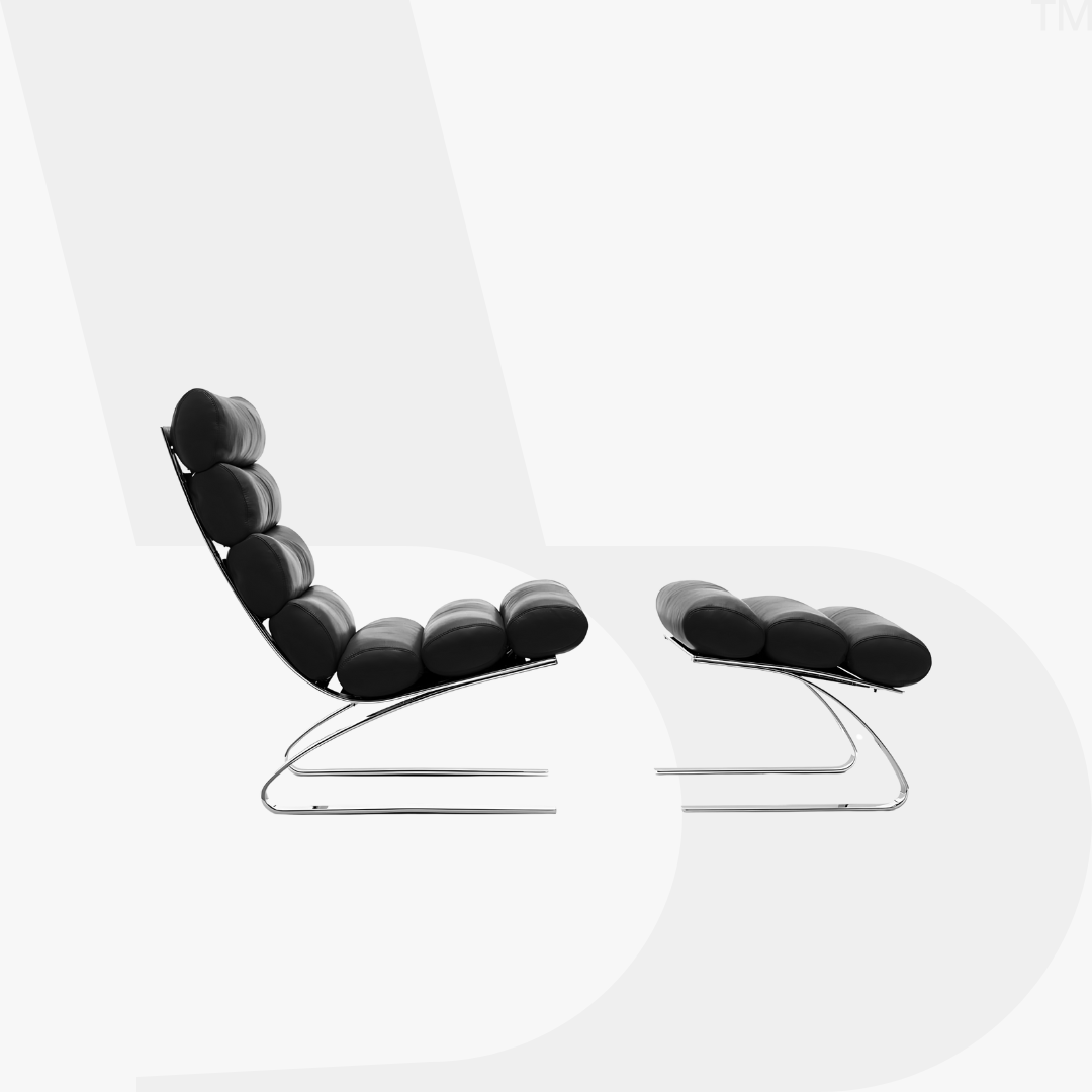 Sinus Lounge Chair + Ottoman Set