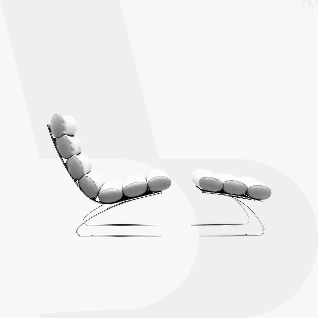Sinus Lounge Chair + Ottoman Set