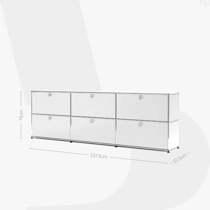 Haller Sideboard — 3-Panel with 6 Drop-down Doors