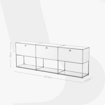 Haller Sideboard — 3-Panel with 3 Drop-down Doors