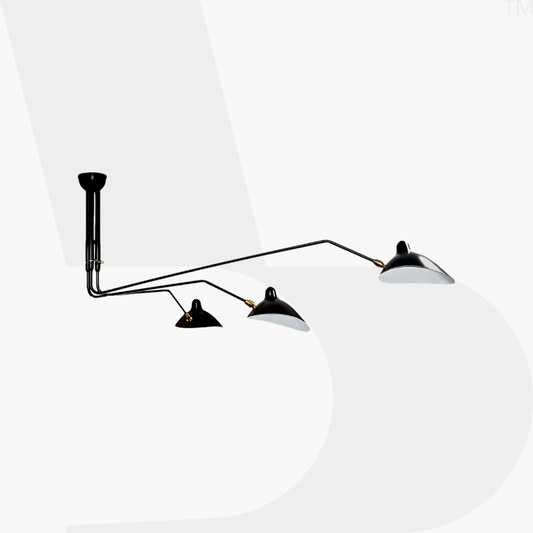 Serge Mouille Ceiling Lamp (3-Arm)
