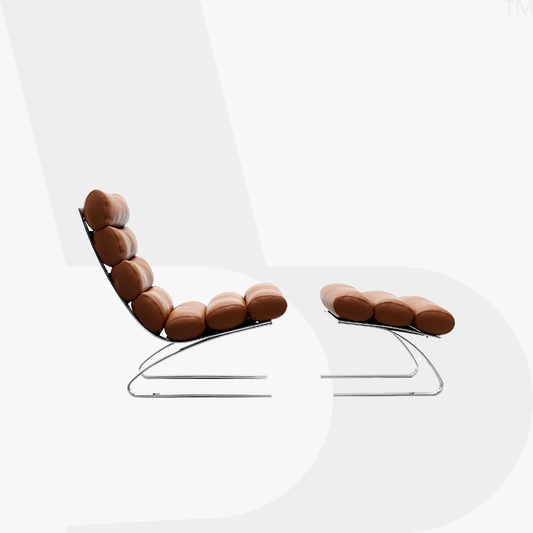 Sinus Lounge Chair + Ottoman Set